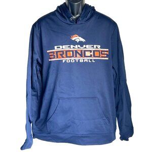 Denver Broncos Football Navy Blue Hoodie Sweatshirt Unisex With Kangaroo Pocket